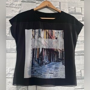 Dantelle Black Street Scene Graphic Tee